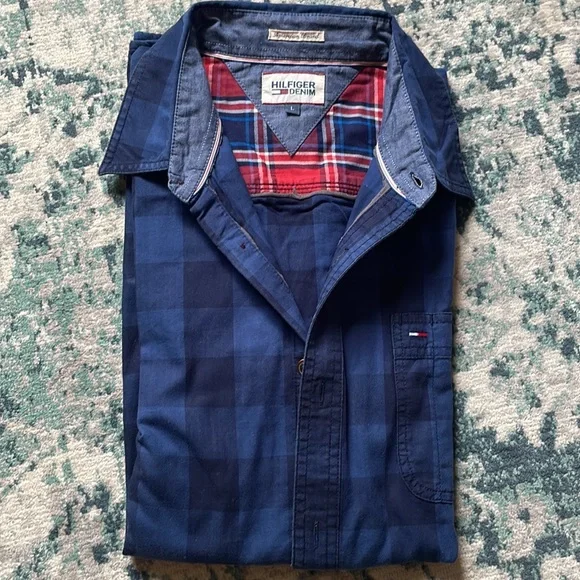Tommy Hilfiger blue check casual shirt - Picture 5 of 15